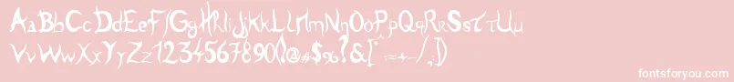 フォントTulen – ピンクの背景に白い文字