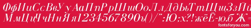 fuente CyrillicNormalItalic – Fuentes Blancas Sobre Fondo Rojo