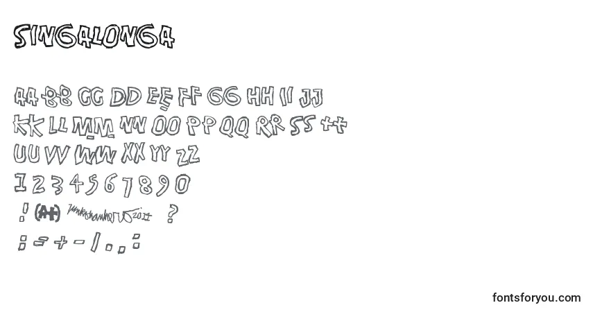 Fuente Singalonga - alfabeto, números, caracteres especiales