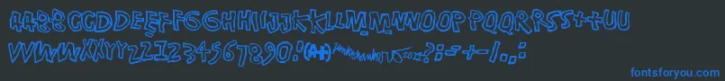 Singalonga Font – Blue Fonts on Black Background