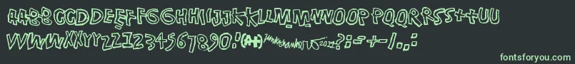 Шрифт Singalonga – зелёные шрифты на чёрном фоне