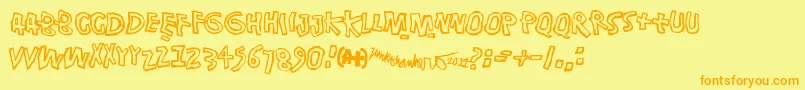 Singalonga Font – Orange Fonts on Yellow Background