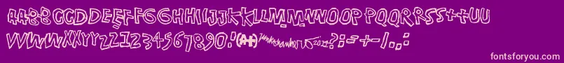 Singalonga Font – Pink Fonts on Purple Background