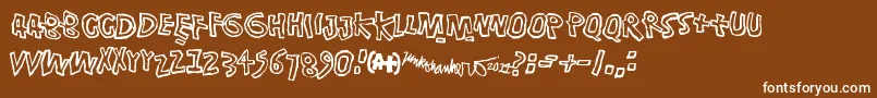 Шрифт Singalonga – белые шрифты на коричневом фоне