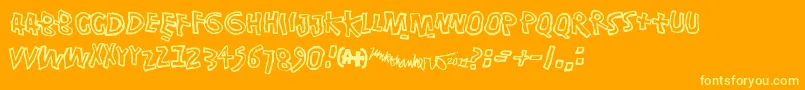 Singalonga Font – Yellow Fonts on Orange Background