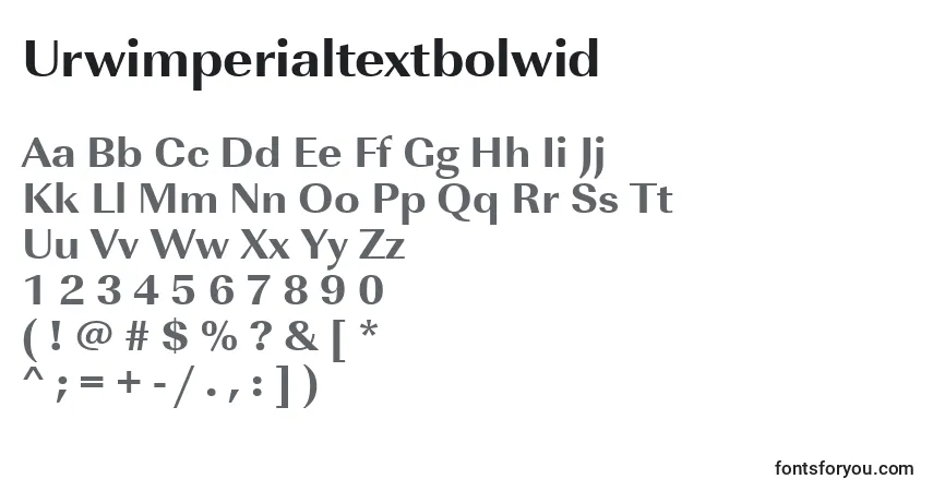 Шрифт Urwimperialtextbolwid – алфавит, цифры, специальные символы