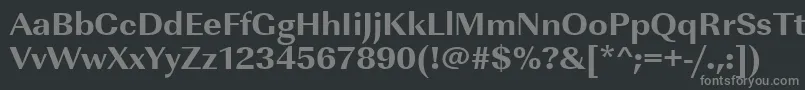 フォントUrwimperialtextbolwid – 黒い背景に灰色の文字