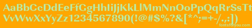 Urwimperialtextbolwid Font – Green Fonts on Orange Background