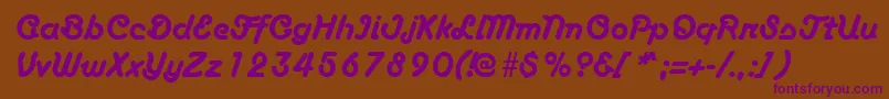 AnacondaRegular Font – Purple Fonts on Brown Background