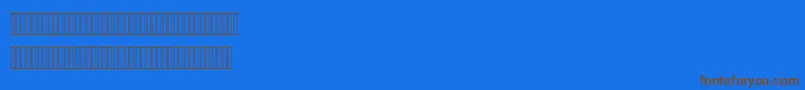 フォントAhmedOutline – 茶色の文字が青い背景にあります。