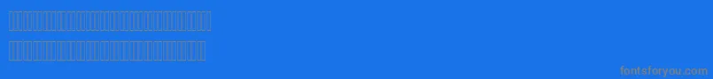 フォントAhmedOutline – 青い背景に灰色の文字