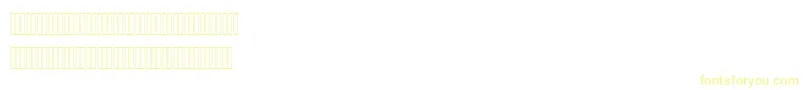 フォントAhmedOutline – 白い背景に黄色の文字