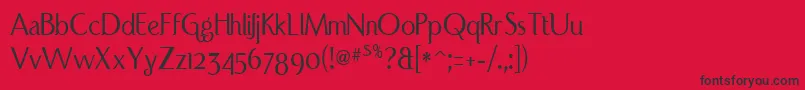 Portcred Font – Black Fonts on Red Background