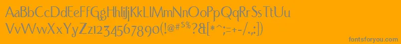 Portcred Font – Gray Fonts on Orange Background