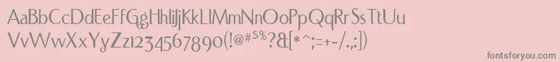 フォントPortcred – ピンクの背景に灰色の文字