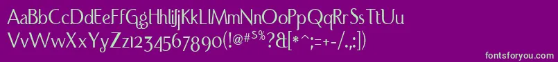 Portcred Font – Green Fonts on Purple Background