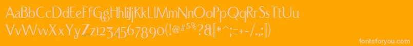 Portcred Font – Pink Fonts on Orange Background