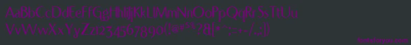 Шрифт Portcred – фиолетовые шрифты на чёрном фоне