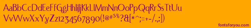 Portcred Font – Purple Fonts on Orange Background