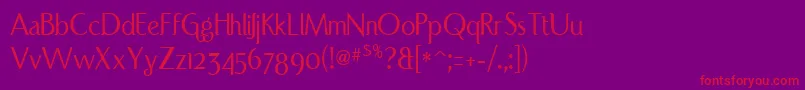 Portcred Font – Red Fonts on Purple Background