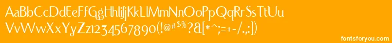 フォントPortcred – オレンジの背景に白い文字