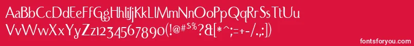 フォントPortcred – 赤い背景に白い文字