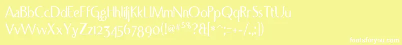 Portcred Font – White Fonts on Yellow Background