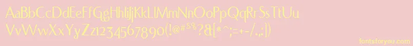 Portcred Font – Yellow Fonts on Pink Background