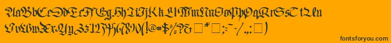 FaustusNormal Font – Black Fonts on Orange Background