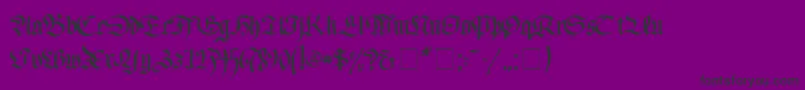 フォントFaustusNormal – 紫の背景に黒い文字