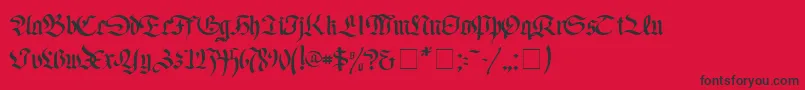 FaustusNormal Font – Black Fonts on Red Background