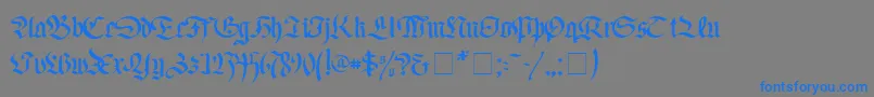フォントFaustusNormal – 灰色の背景に青い文字