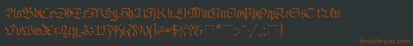 FaustusNormal-fontti – ruskeat fontit mustalla taustalla