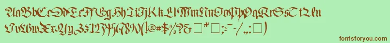Шрифт FaustusNormal – коричневые шрифты на зелёном фоне