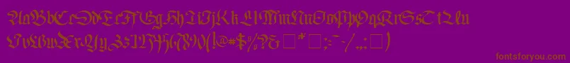 FaustusNormal Font – Brown Fonts on Purple Background