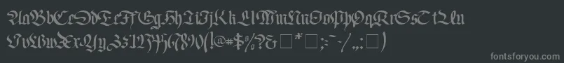 Czcionka FaustusNormal – szare czcionki na czarnym tle