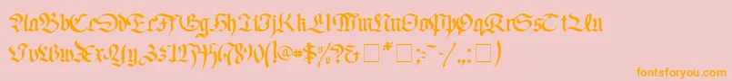 Шрифт FaustusNormal – оранжевые шрифты на розовом фоне