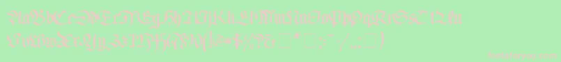 フォントFaustusNormal – 緑の背景にピンクのフォント