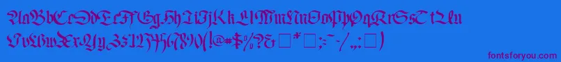 Шрифт FaustusNormal – фиолетовые шрифты на синем фоне