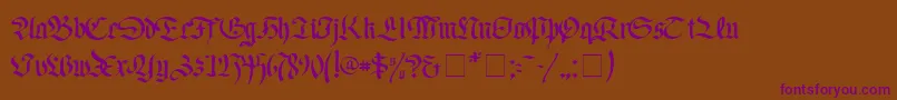 FaustusNormal Font – Purple Fonts on Brown Background