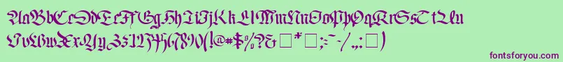 Шрифт FaustusNormal – фиолетовые шрифты на зелёном фоне