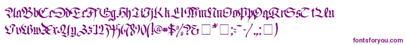 フォントFaustusNormal – 白い背景に紫のフォント