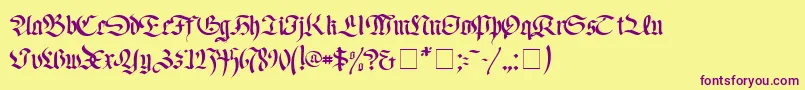Шрифт FaustusNormal – фиолетовые шрифты на жёлтом фоне