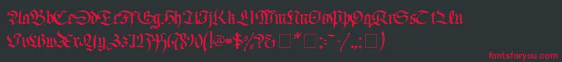 fuente FaustusNormal – Fuentes Rojas Sobre Fondo Negro