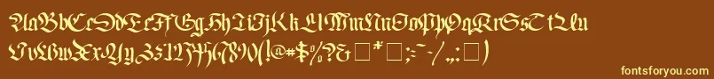 Шрифт FaustusNormal – жёлтые шрифты на коричневом фоне