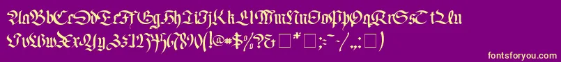 Шрифт FaustusNormal – жёлтые шрифты на фиолетовом фоне