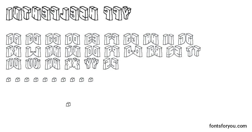 Czcionka Intheflesh ffy – alfabet, cyfry, specjalne znaki