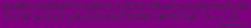 NeedlePointSewPlain-Schriftart – Schwarze Schriften auf violettem Hintergrund