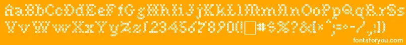 NeedlePointSewPlain Font – White Fonts on Orange Background