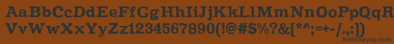 Improvisation Font – Black Fonts on Brown Background